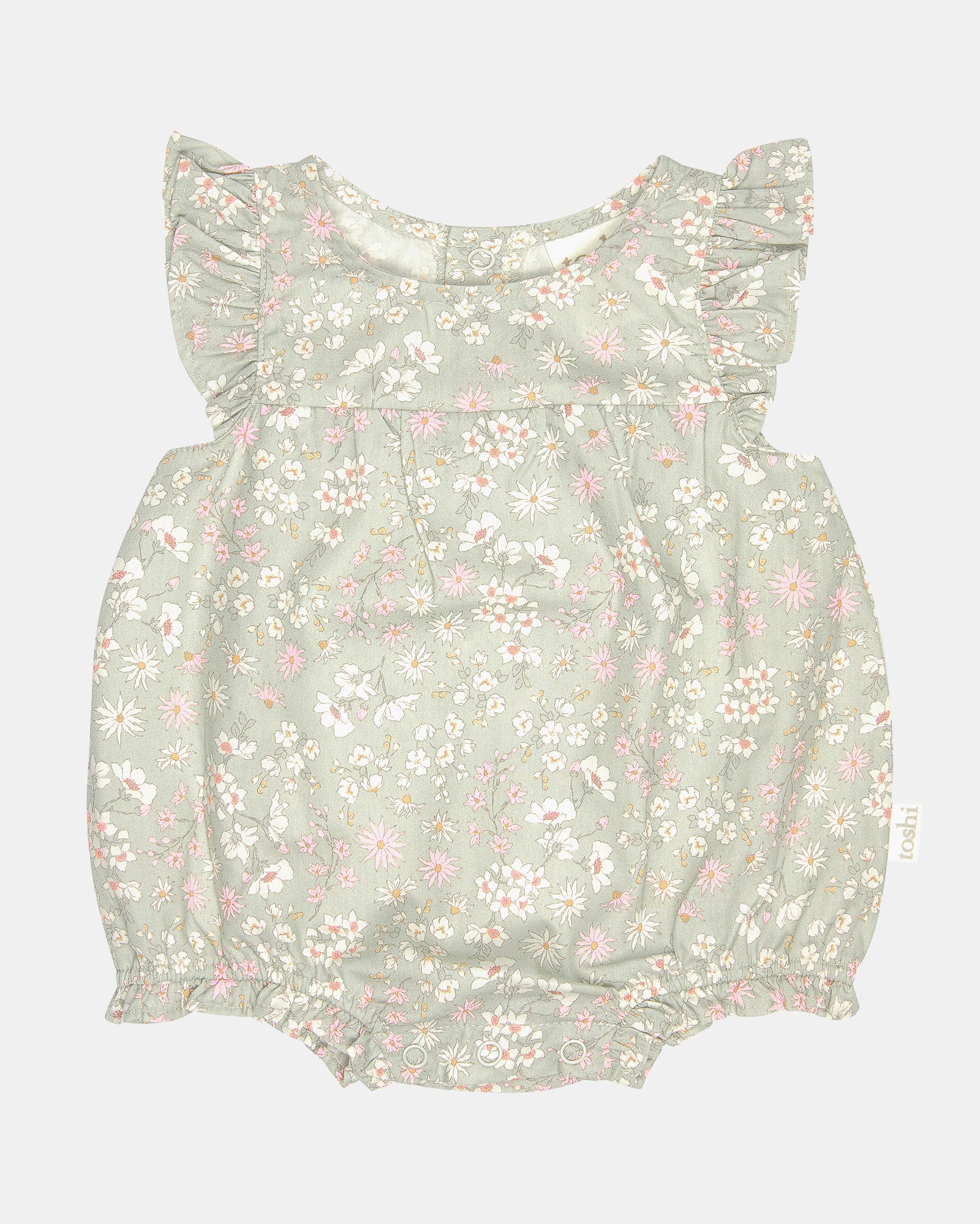 Toshi baby romper Eva thyme in green