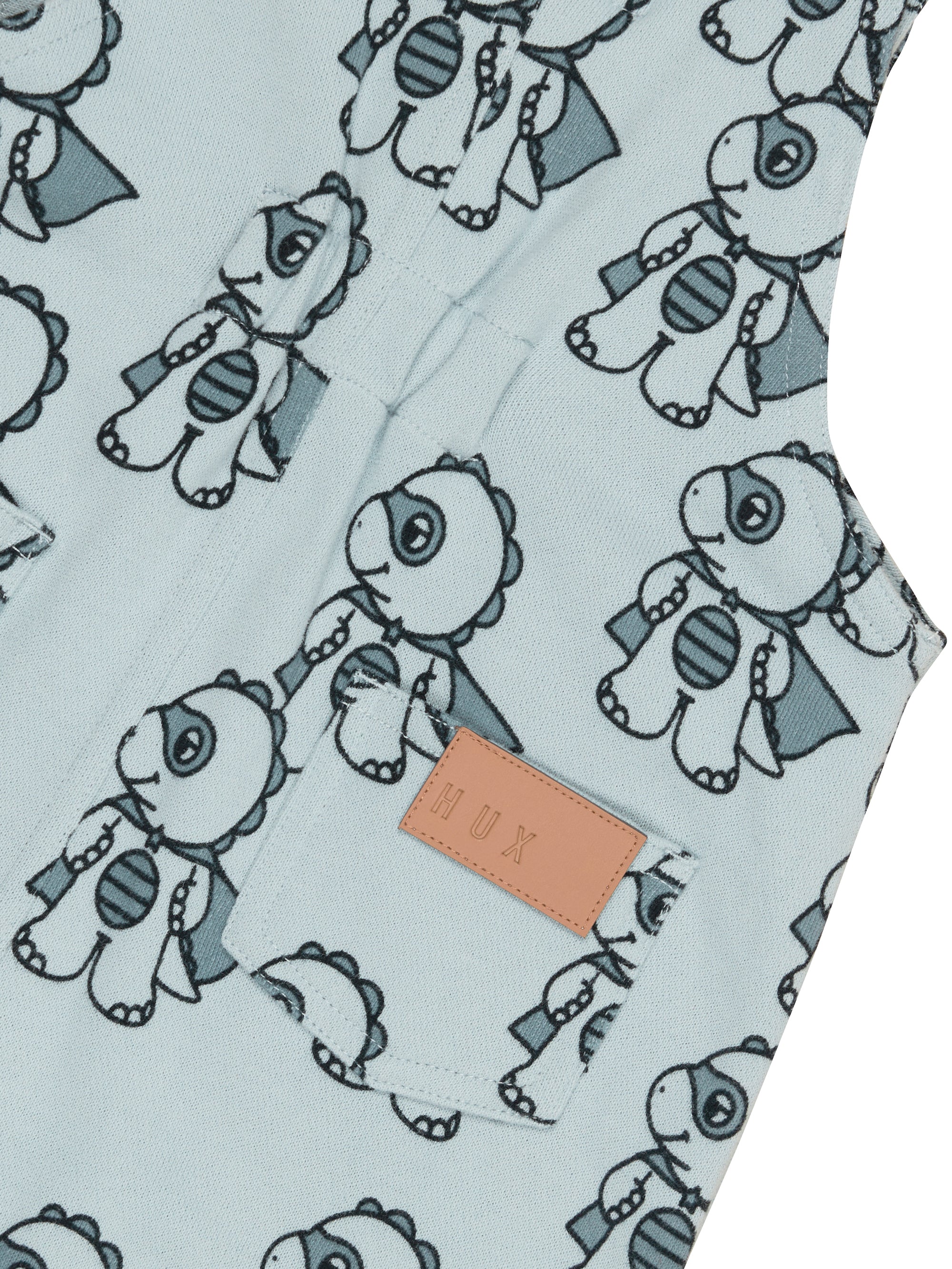Huxbaby Dino Hero Terry Overalls Slate in Multi