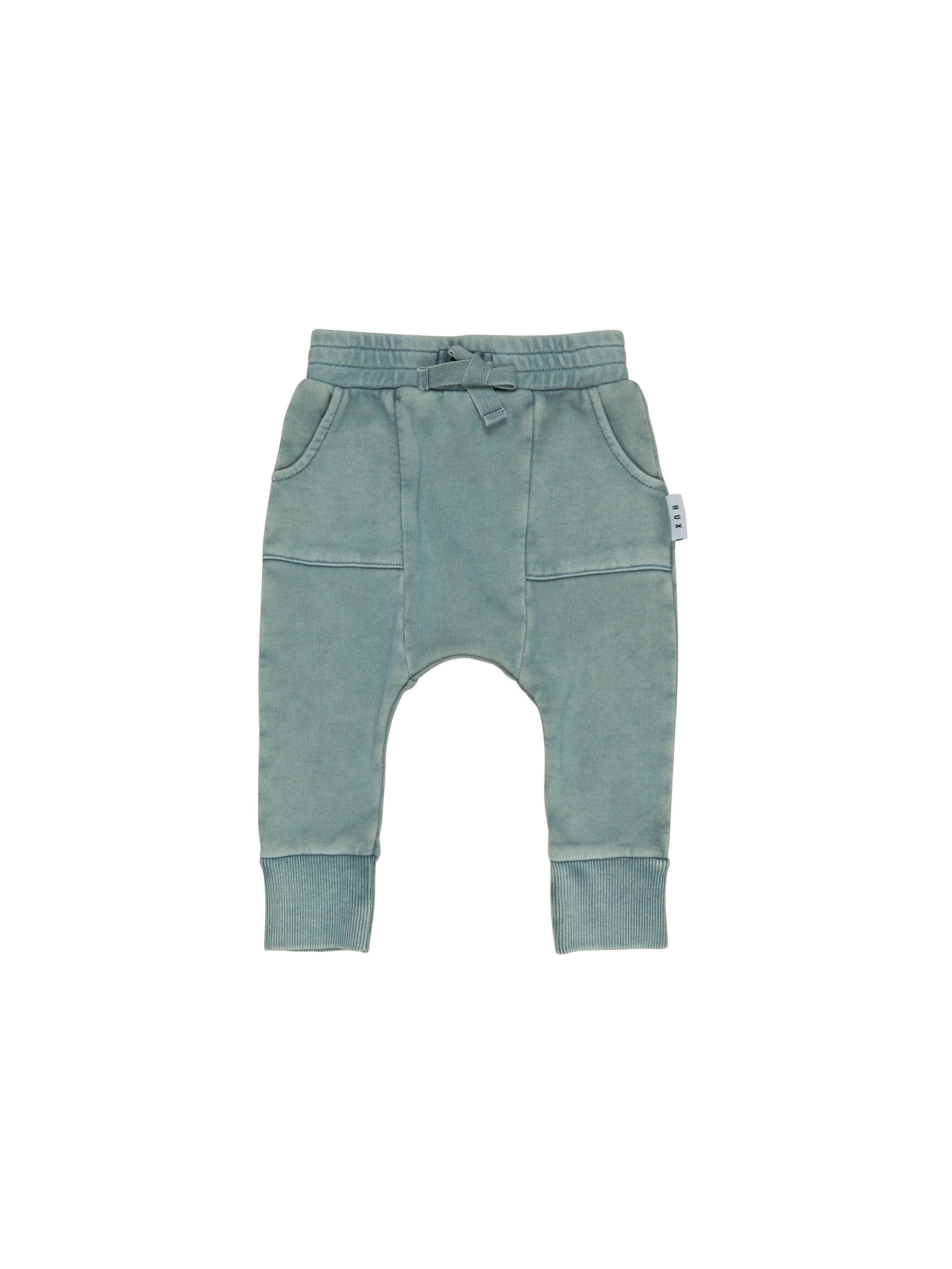Huxbaby Vintage Slate Pocket Drop Crotch Pant in Blue