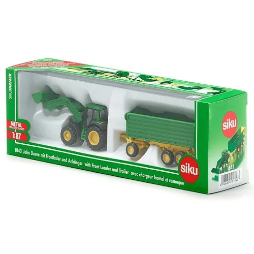 Siku - 1843 John Deere Front Loader with Trailer 1:87
