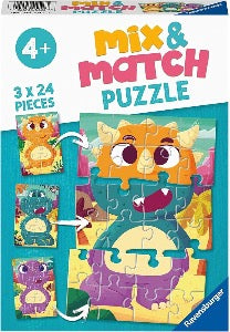 Ravensburger Mix and Match Puzzle - Cute Dinos