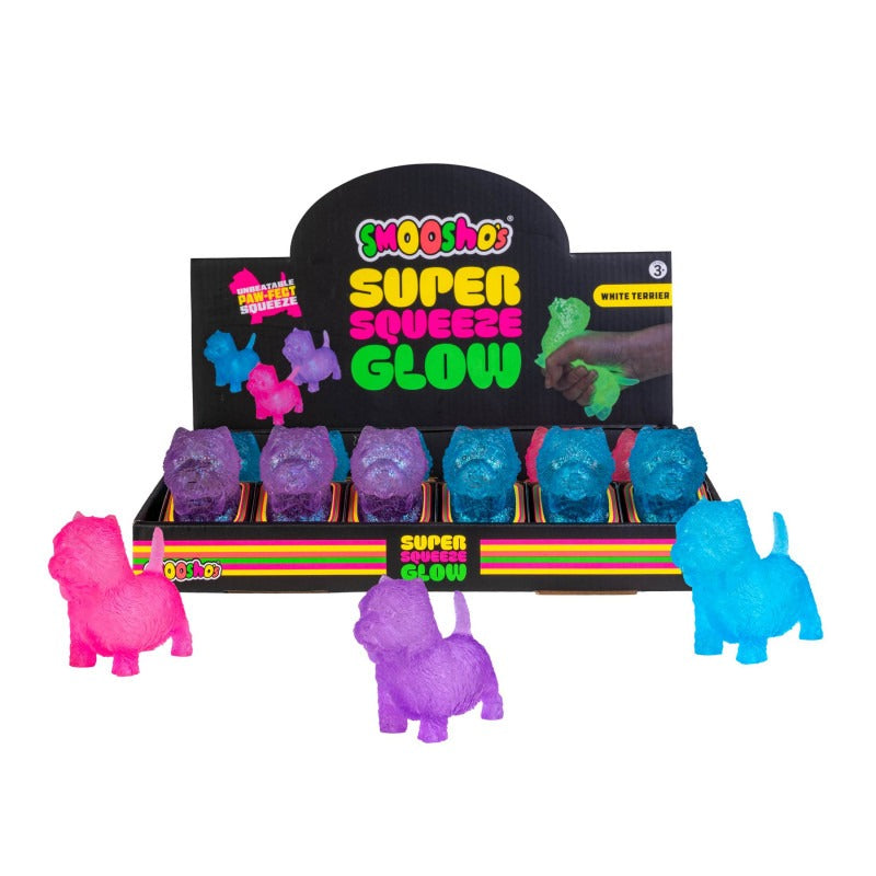 Smoosho's Super Squishy Glow in the Dark White Terrier