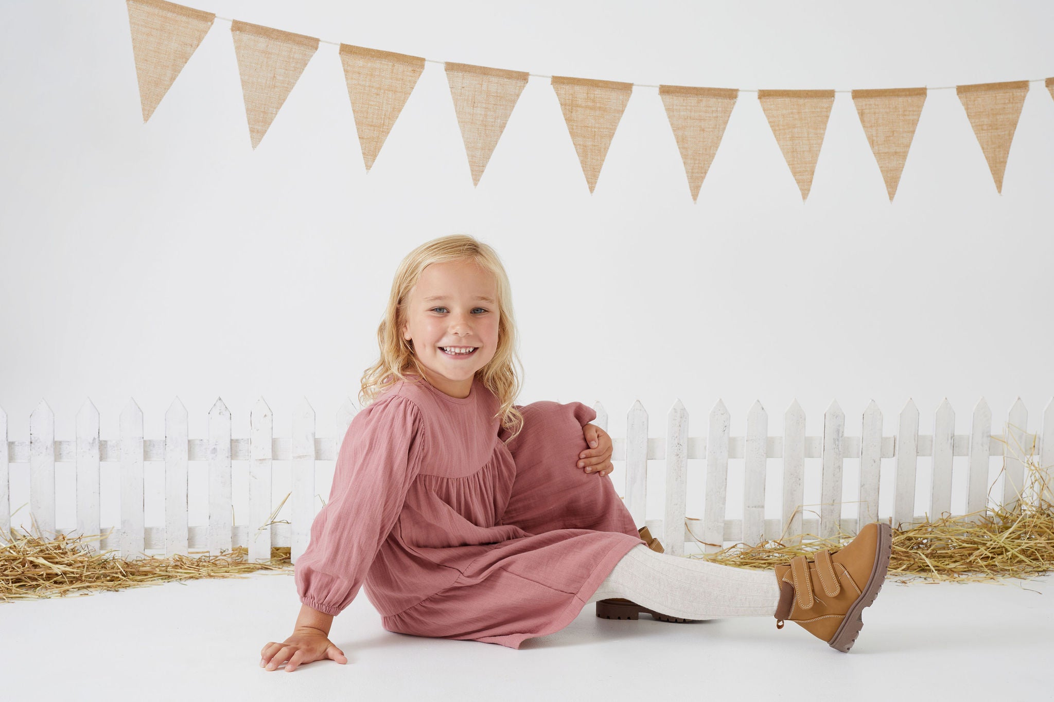 Tiny Twig layered dress in rose