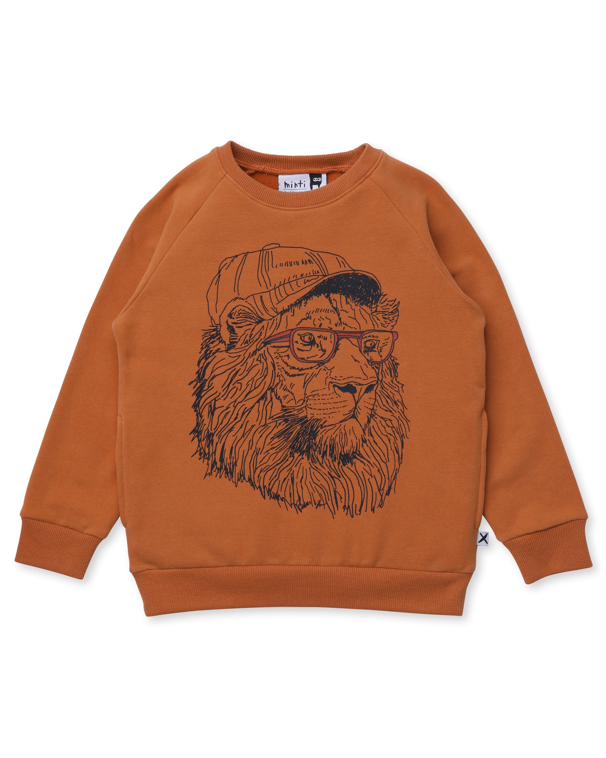 Minti Cool Lion Furry Crew in Burnt Orange