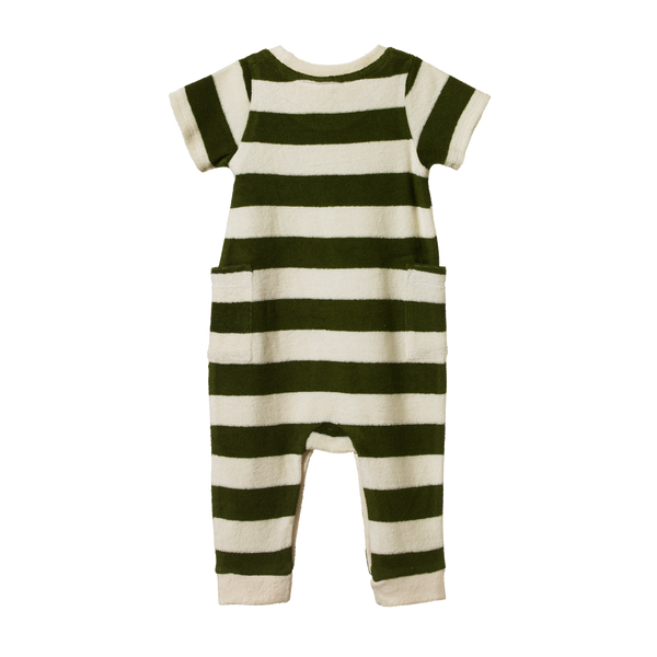 Nature Baby Ocean Suit Bold Jungle Stripe in Green Multi