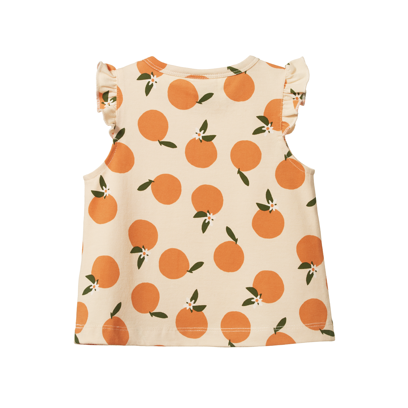 Nature Baby Fleur Tee Grande Orange Blossom Print in Multi