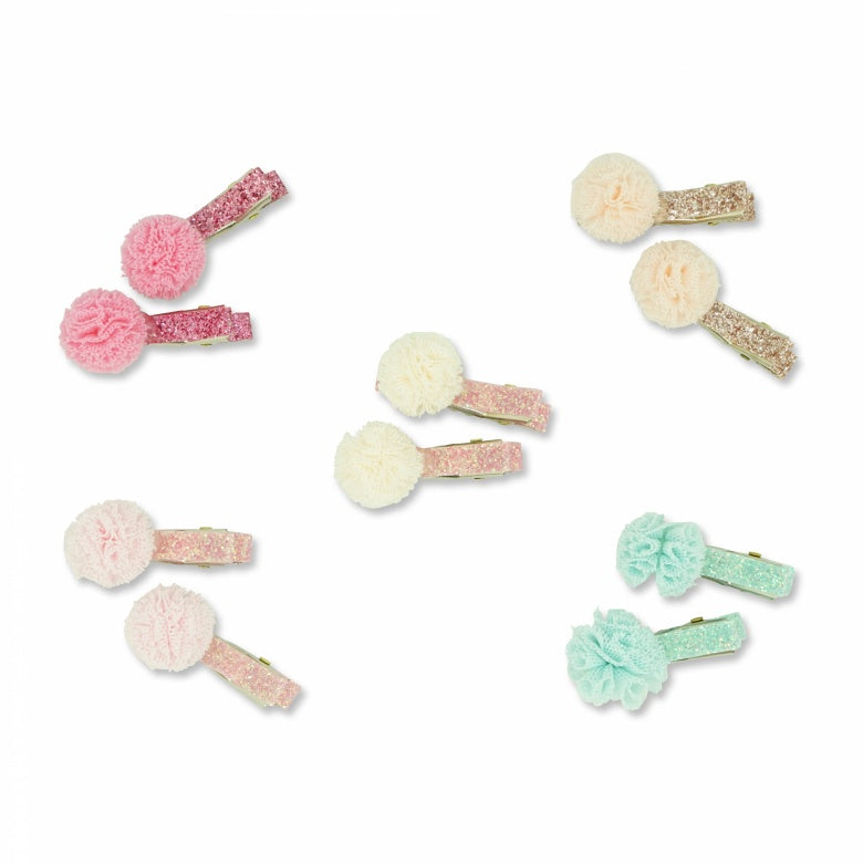 Mini Pom Pom Hair Clip from Milk x Soda in Assorted