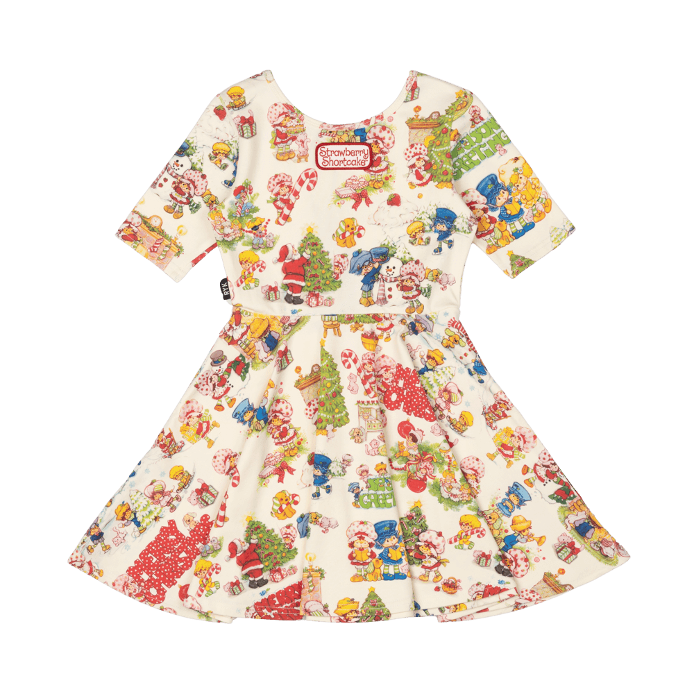 Rock your baby strawberry Christmas cheer mabel dress in multi colours