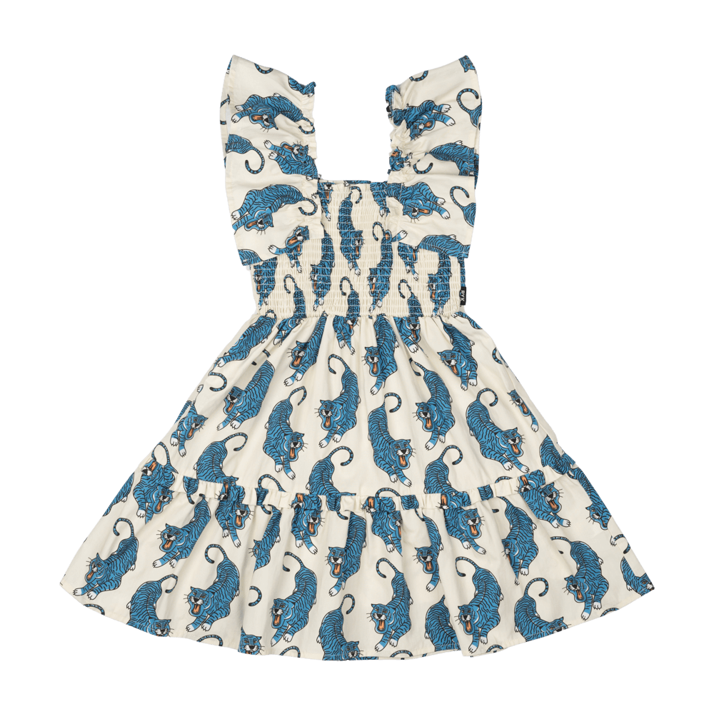 Rock your baby go tiger shirred dress in multi colours