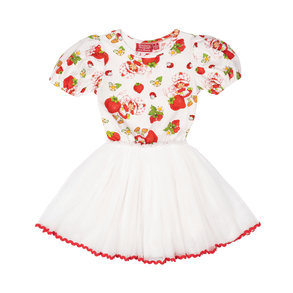 Rock Your Baby Strawberries Forever Circus Dress in Multi
