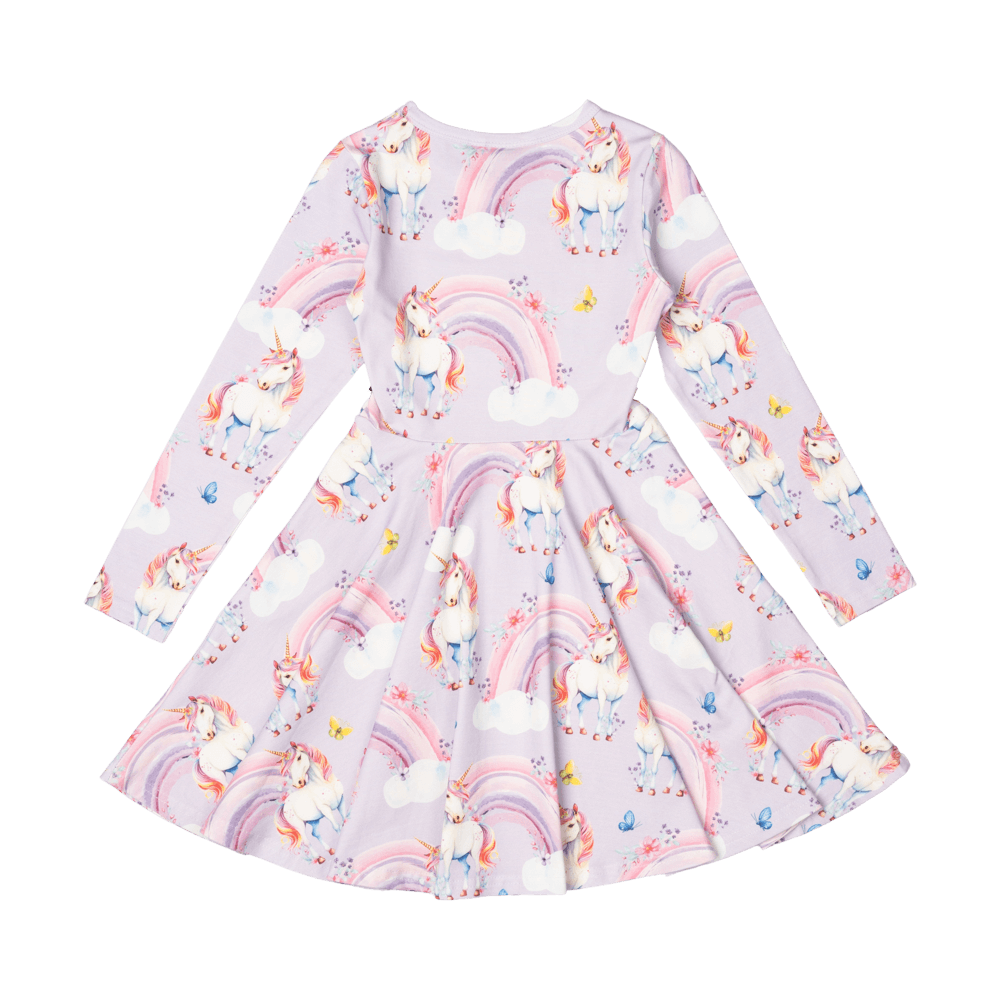 Rock Your Baby Dreamscapes LS Waisted Dress Lilac in Purple
