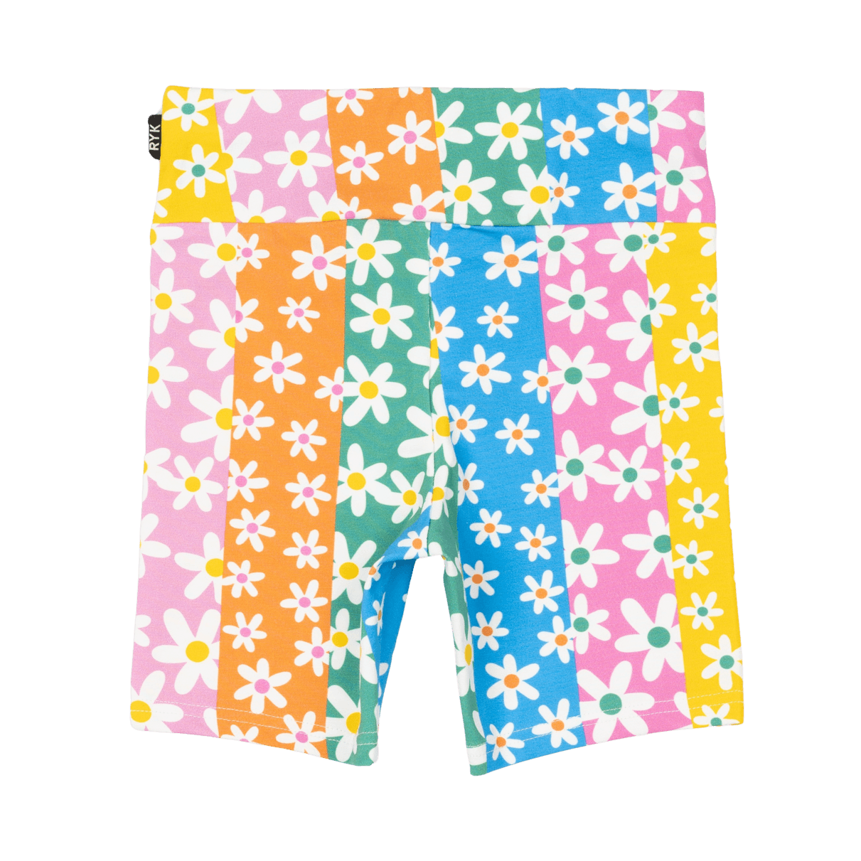 Rock Your Baby Floral Stripes Bike Shorts in Multi