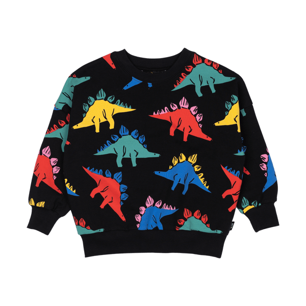 Rock Your Baby Dino Time Sweatshirt in Black
