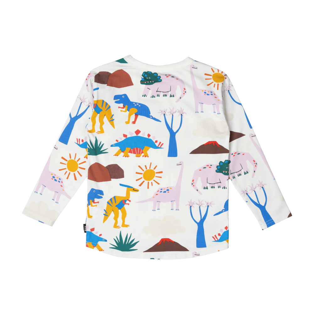 Rock your baby Dino Sun long sleeve Tee in cream