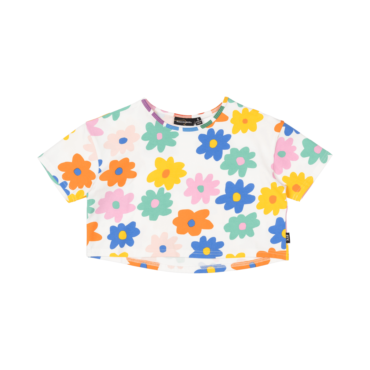 Rock Your Baby Love Me Do Boxy T-Shirt Cream in Multi