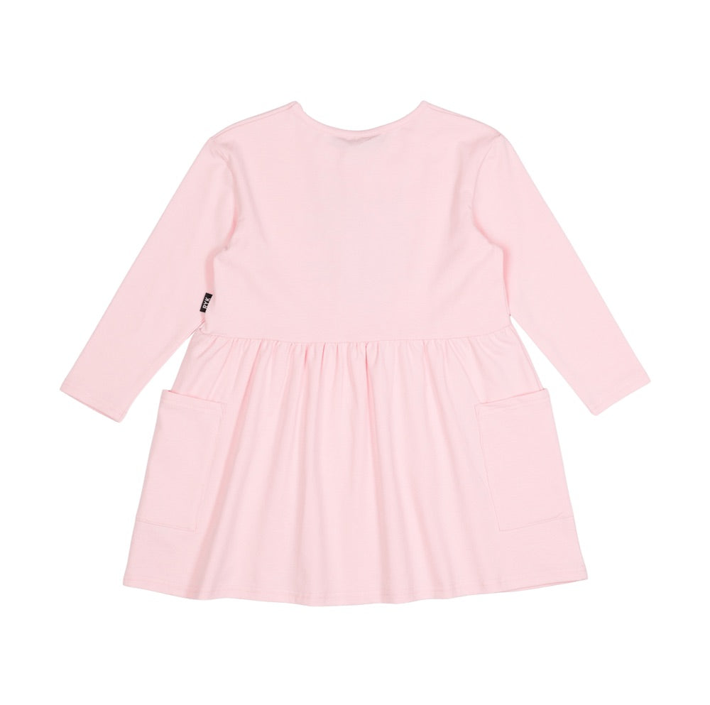 Rock your baby country bunny LS dress in pink