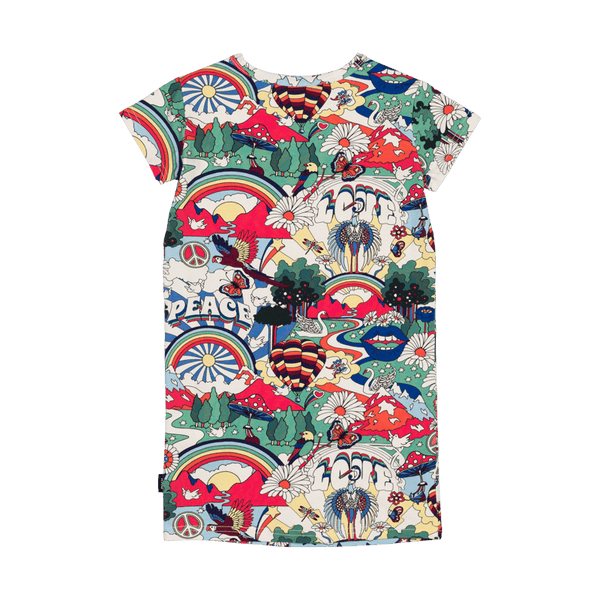 Rock your baby all you need is love t-shirt dress in multicolour