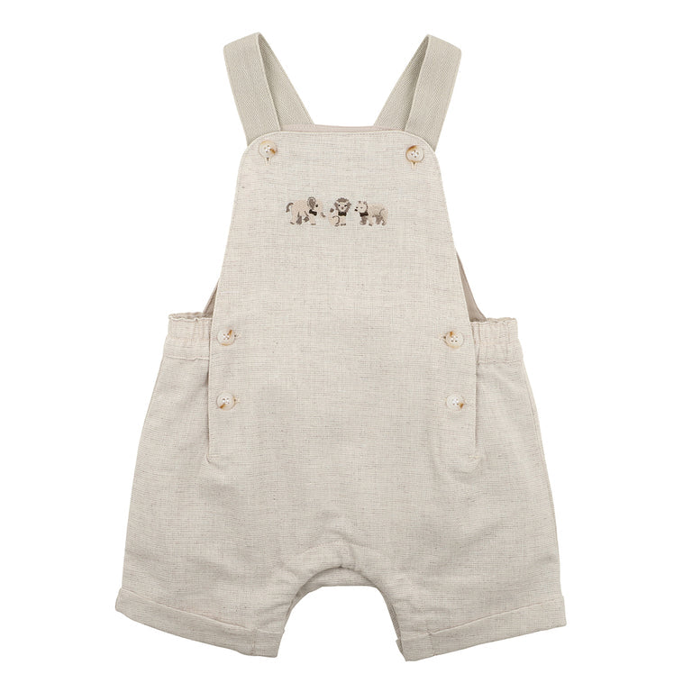 Bebe Edward Embroidered shortall in oat marle