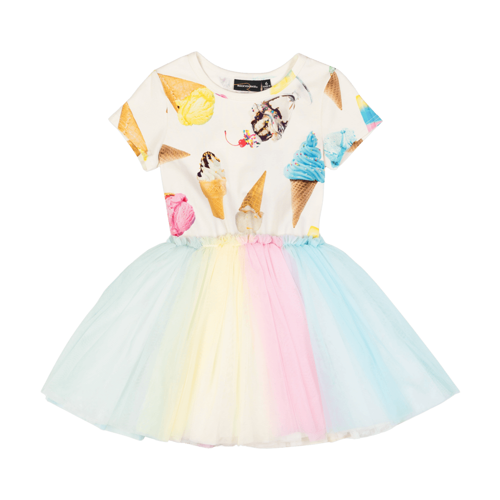 Rock your baby ice cream riot circus dress in multi colour Kids of Eltham