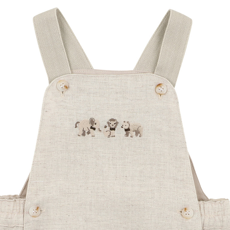 Bebe Edward Embroidered shortall in oat marle