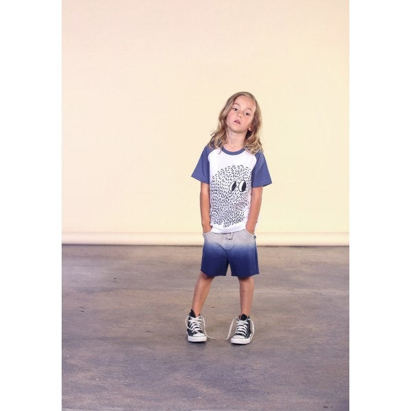 Minti Dip Dye Raw Short in multi colour print Size 4