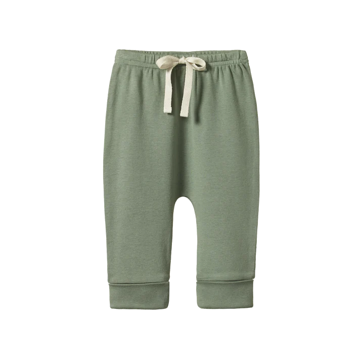Nature Baby drawstring pants nettle in green