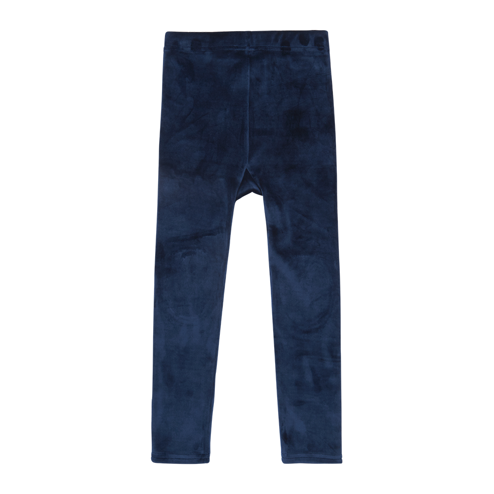 Rock Your Baby Velvet Knee Patch Leggings Navy