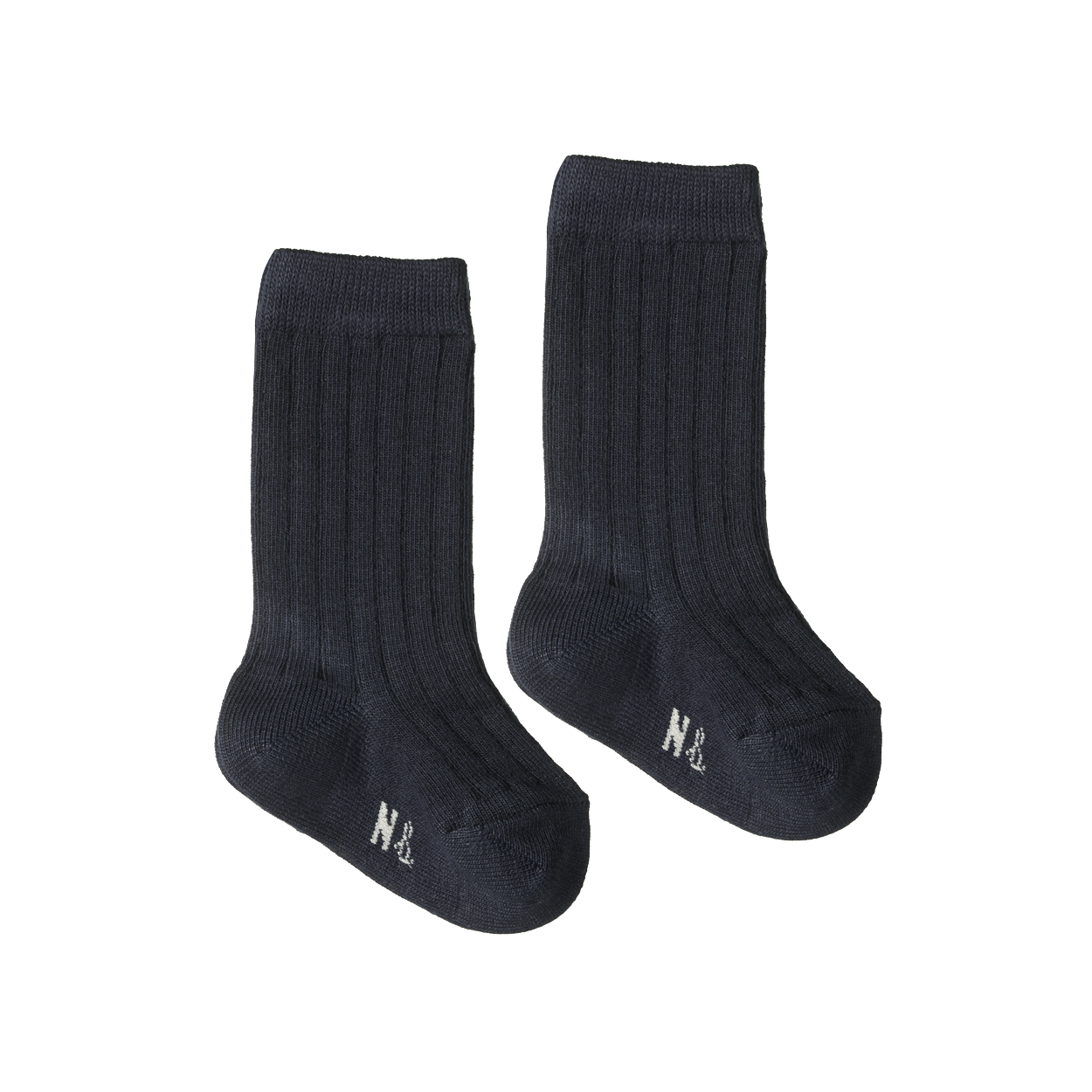 Nature Baby organic cotton rib socks in Navy