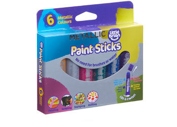 Little Brian paint sticks metallic 6 pk
