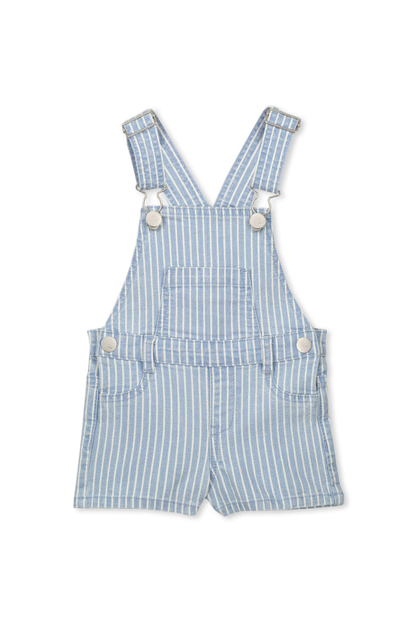 Milky Clothing Denin stripe baby overall in blue