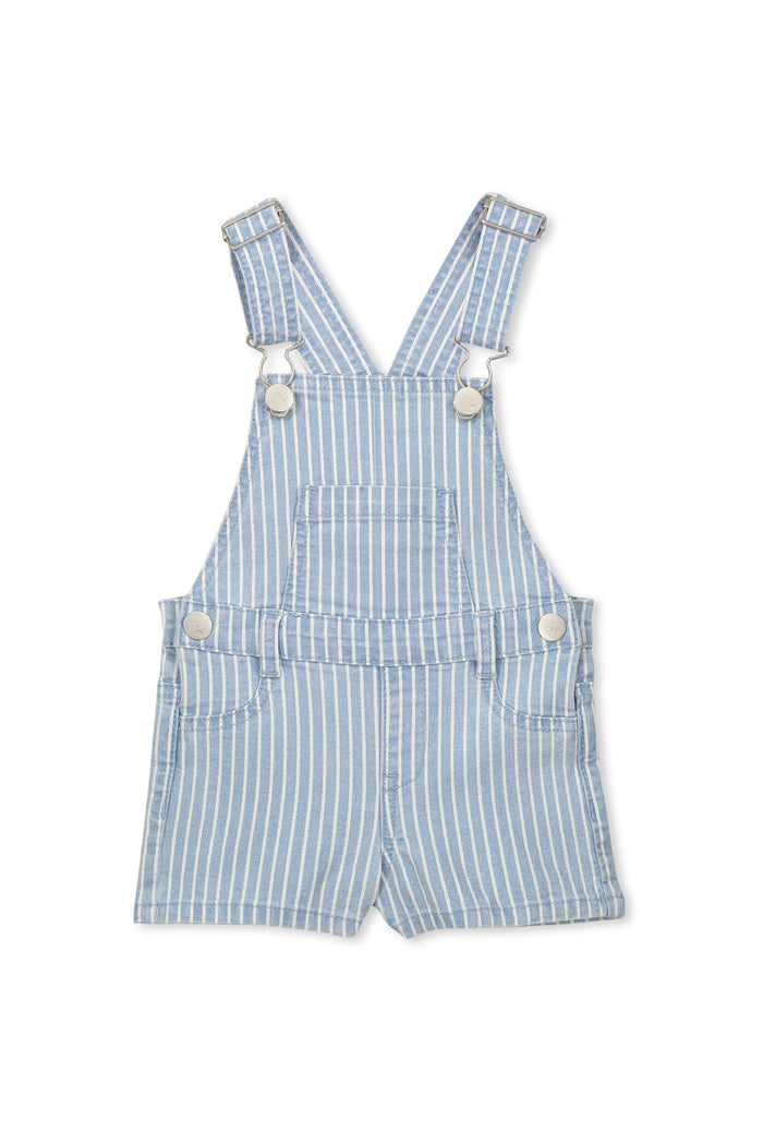 Milky Clothing Denin stripe baby overall in blue