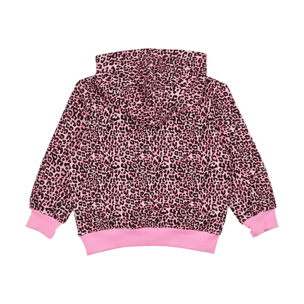 Rock Your Baby Pink Leopard Hoodie in pink