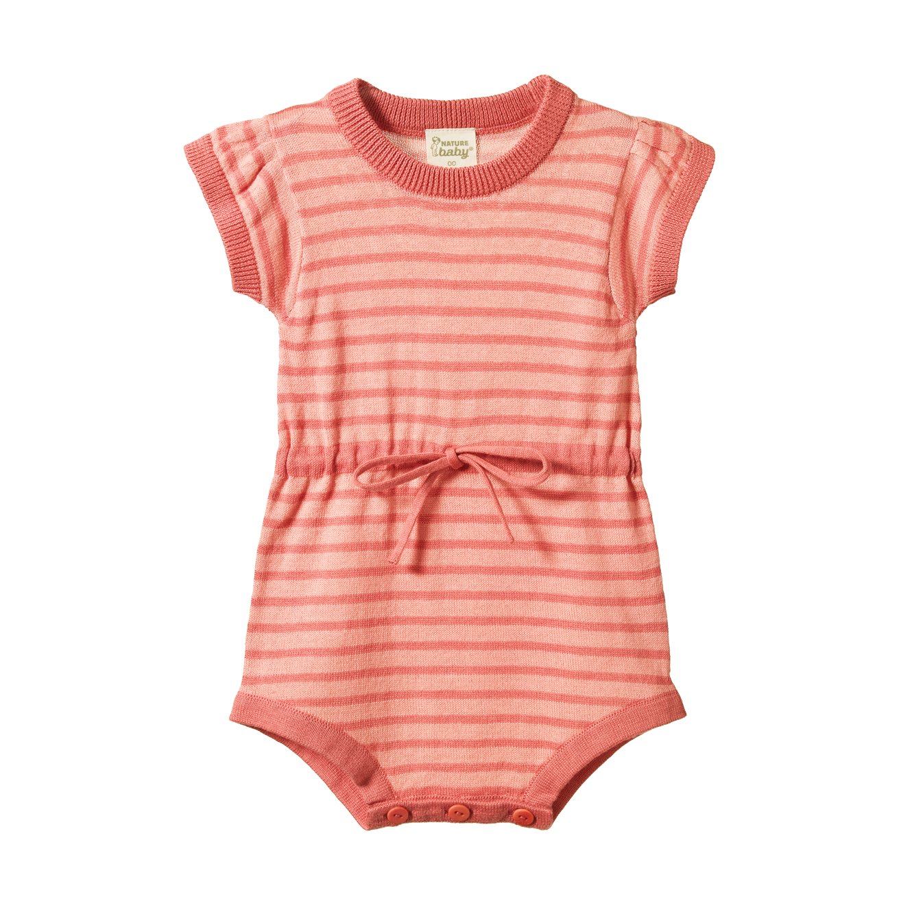 Nature Baby cotton Lottie Suit peony sailor stripe print in cream