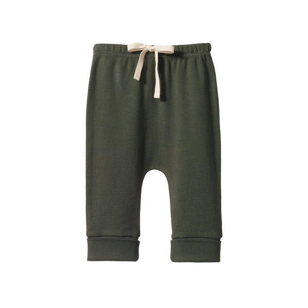 Nature Baby drawstring pants thyme in green