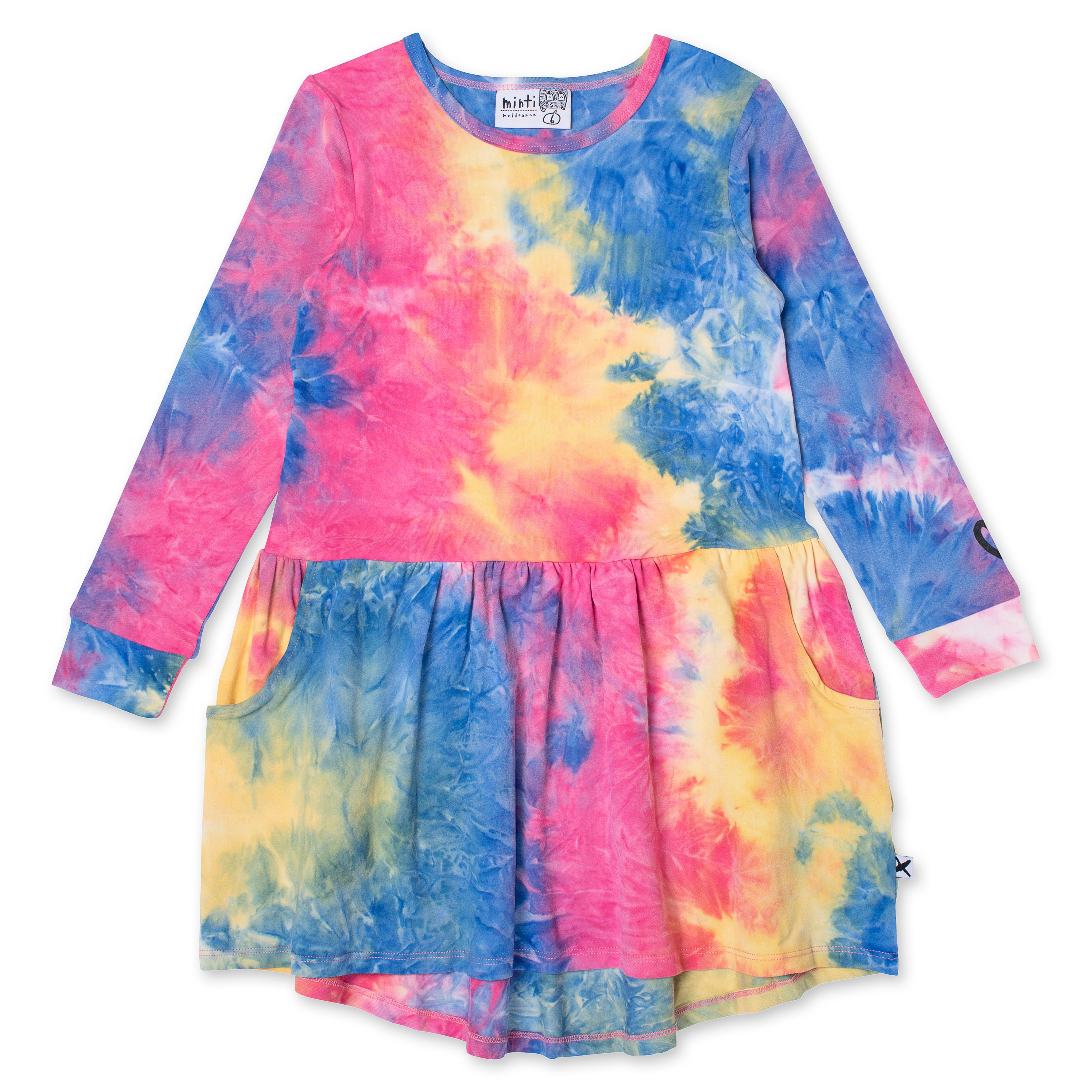 Minti Popsicle Tie Dye Dress in Multi