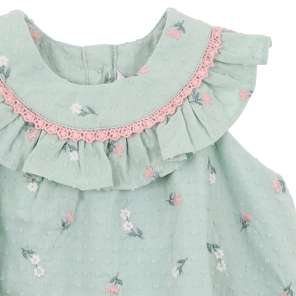 Bebe Hana embroidered dress mint in green