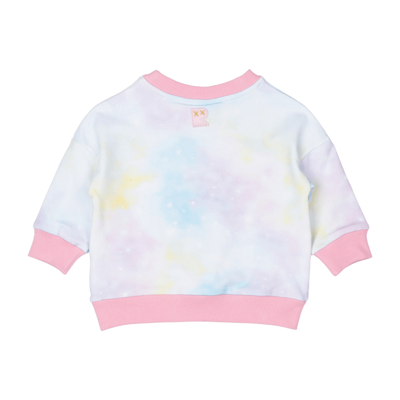 Rock Your Baby Pink Unicorn Baby Sweatshirt in Multi