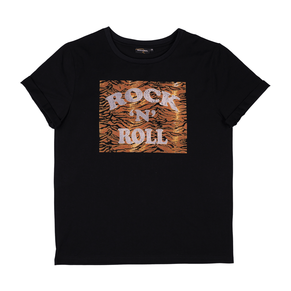 Rock your mumma ladies rock n roll T-shirt in black