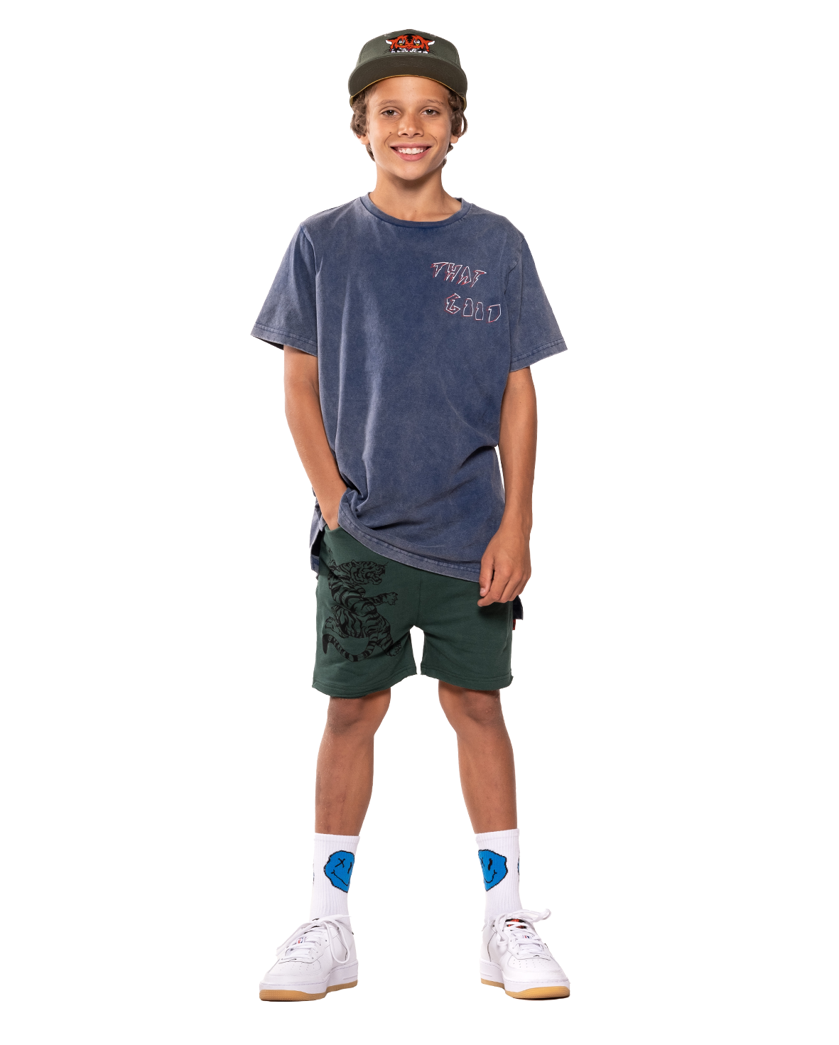 Band of Boys that good step hem ss tee vintage blue in blue