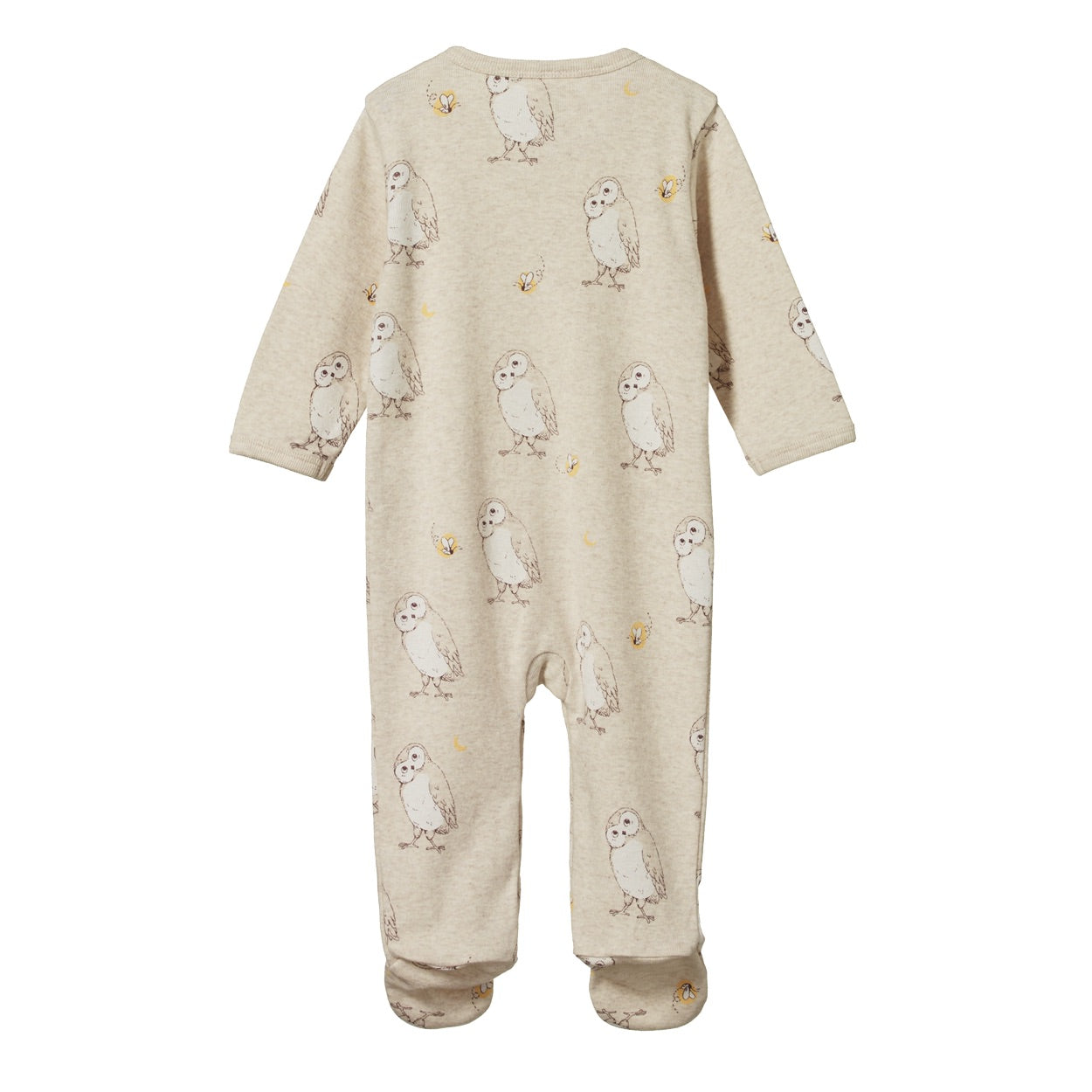 Nature Baby Cotton Stretch and grow Ruru print
