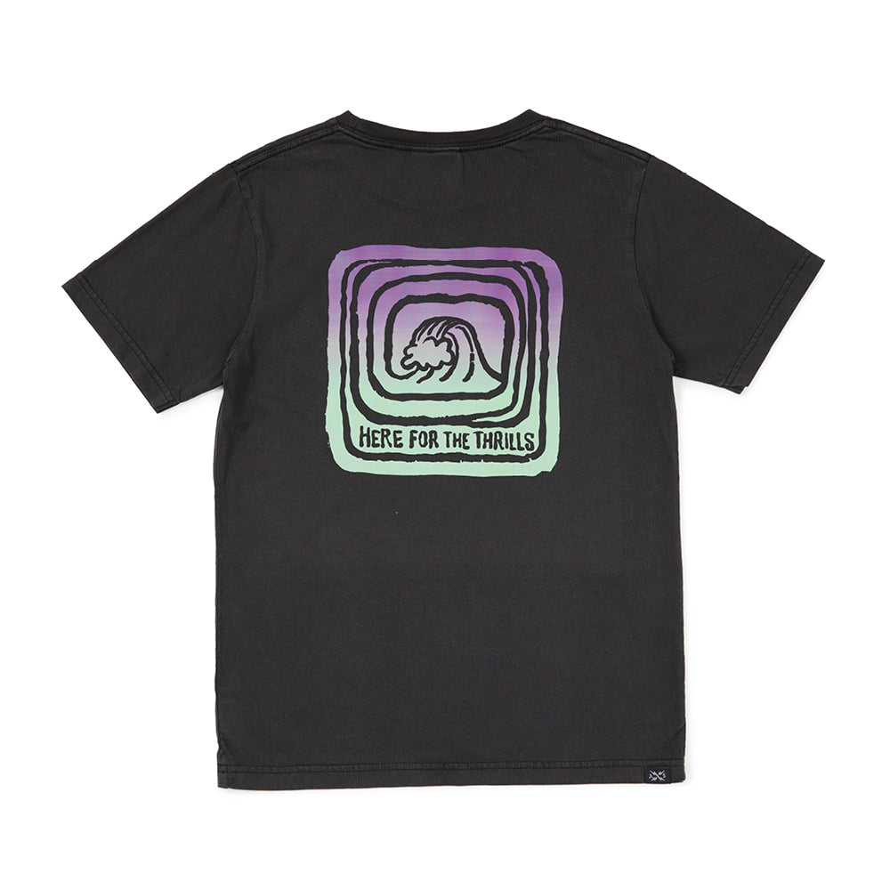 Alphabet Soup Troppo Tee Washed in Black