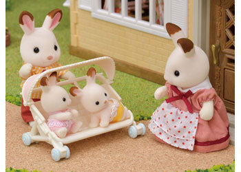 Sylvanian Families triplets stroller