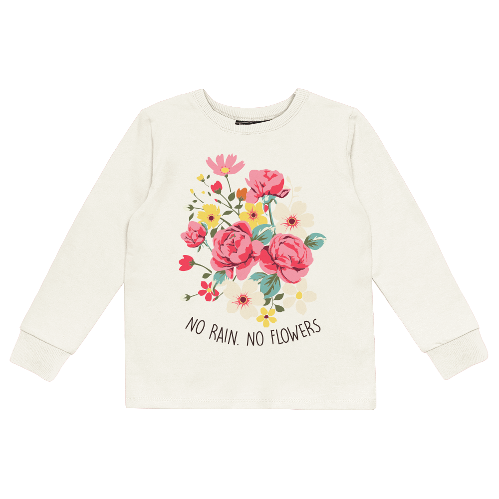 Rock Your Baby No Rain No Flowers T-Shirt in cream