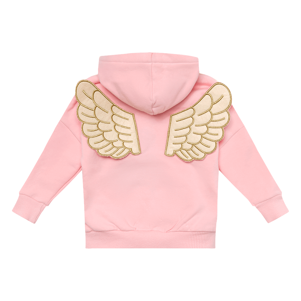 Rock Your Baby Fairy Wing Baby Hoodie in pink