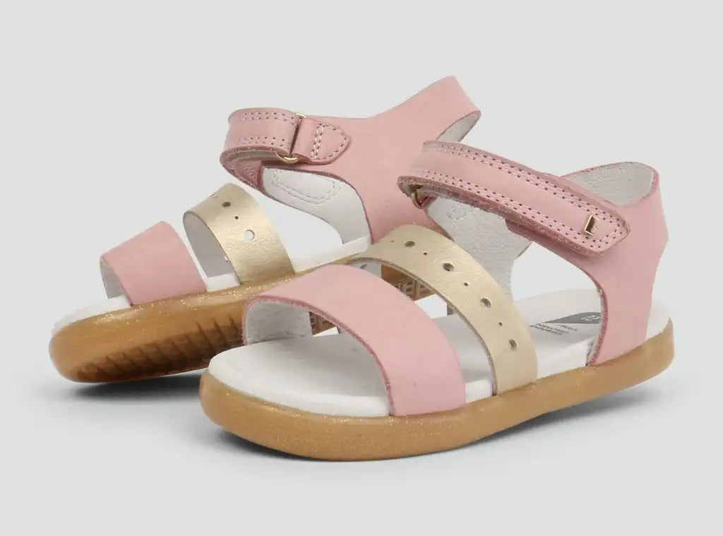 BOBUX I-Walk Trinity sandal in blush + misty gold