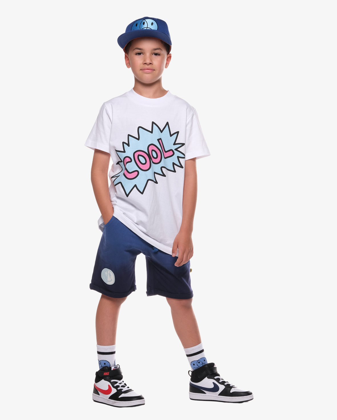 Band of Boys Happy Shorts Dip Dye Ink Blue in Blue