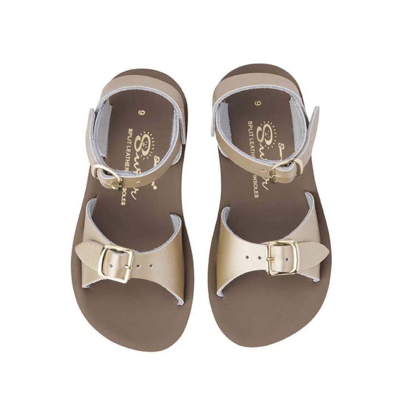Saltwater sandals surfer in gold