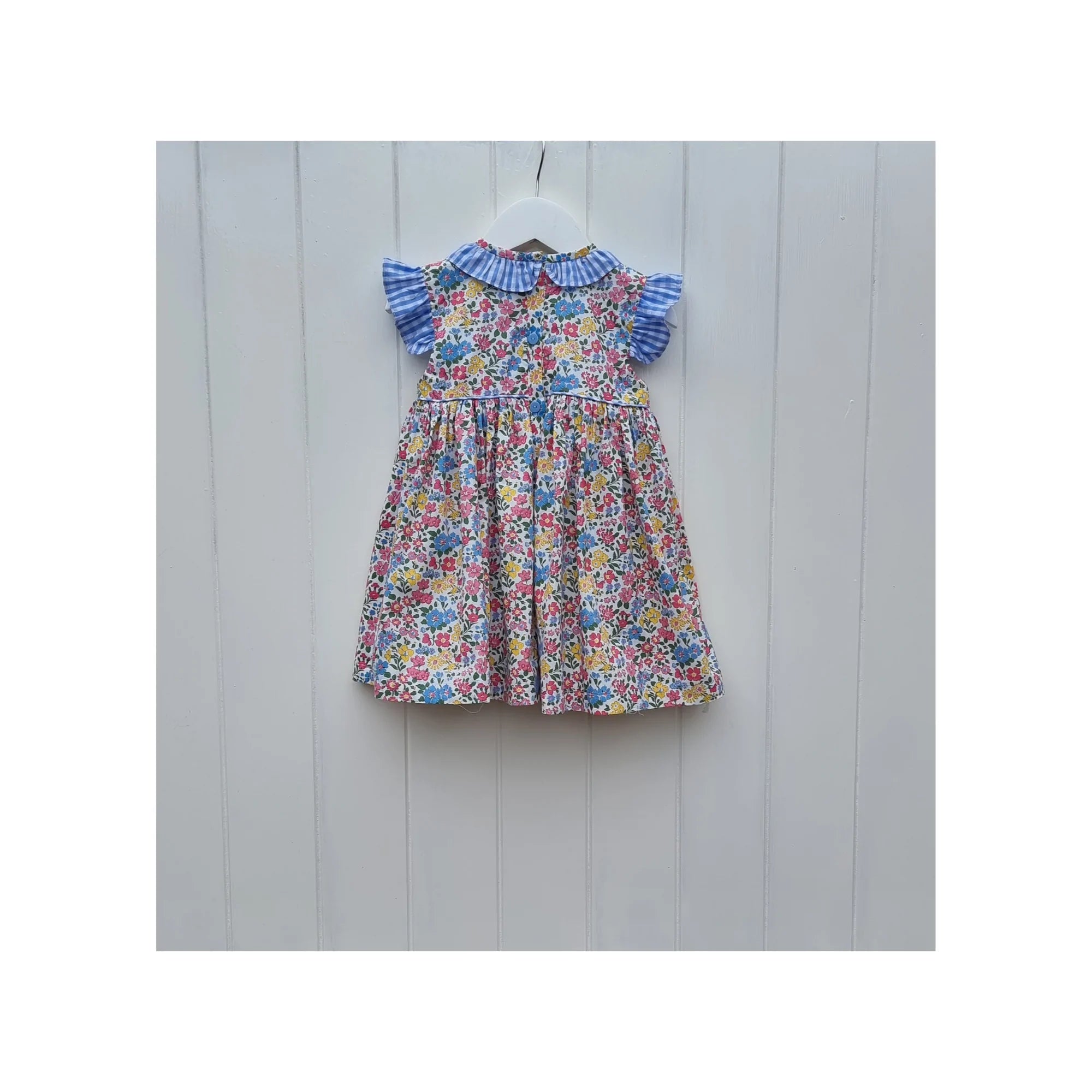 Smox Rox Maggie dress in white and blue floral