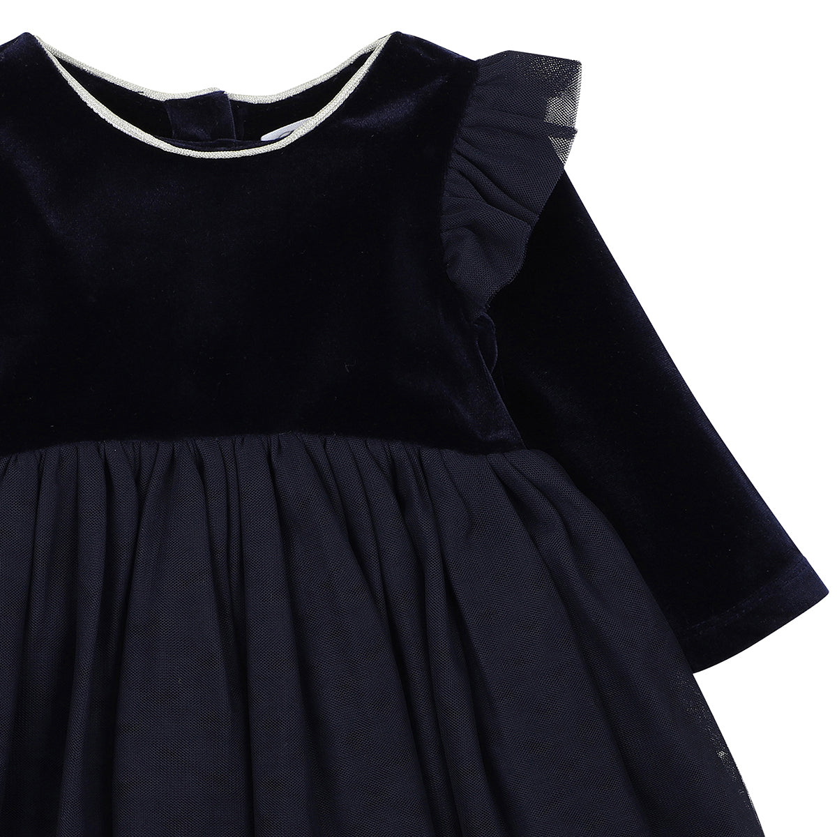 Bebe Ivy velour tutu dress navy in blue