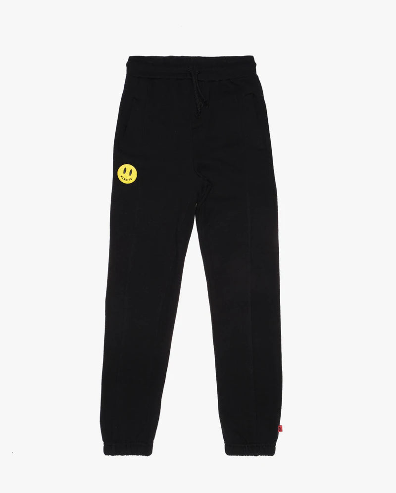 Band of Boys Bandits Smiley Fleece Black Joggers in black